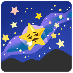 milky way and face exhaling