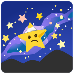 milky way and face with head-bandage