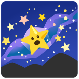 milky way and face with open mouth