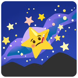 milky way and face with thermometer