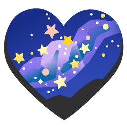milky way and heart suit