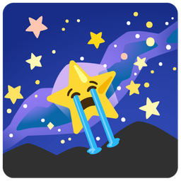 milky way and loudly crying face