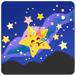 milky way and partying face