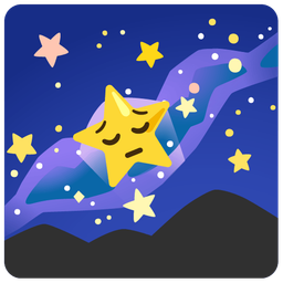 milky way and pensive face