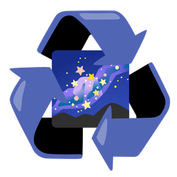 milky way and recycling symbol