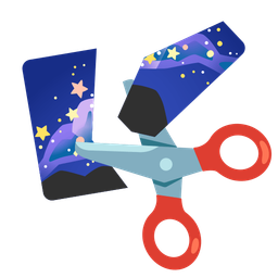 milky way and scissors