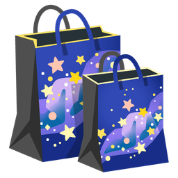 milky way and shopping bags