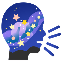 milky way and speaking head