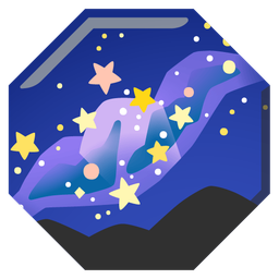 milky way and stop sign