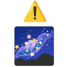 milky way and warning