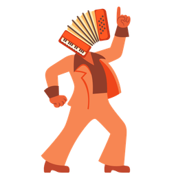 mirror ball and accordion