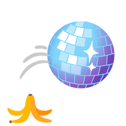 mirror ball and banana