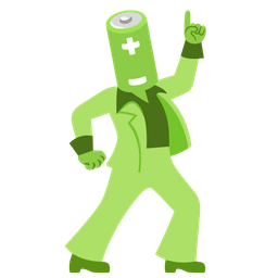 mirror ball and battery