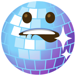 mirror ball and biting lip