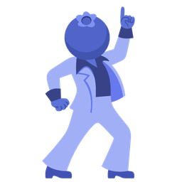 mirror ball and blueberries