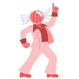 mirror ball and candy