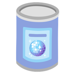 mirror ball and canned food