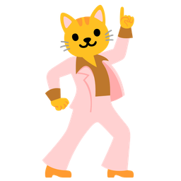 mirror ball and cat face