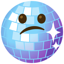 mirror ball and confused face