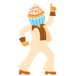 mirror ball and cupcake