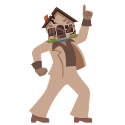 mirror ball and derelict house