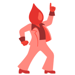 mirror ball and drop of blood