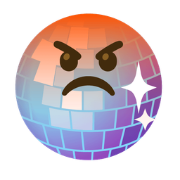 mirror ball and enraged face