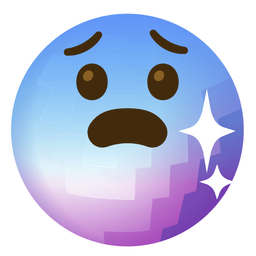 mirror ball and fearful face