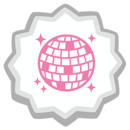 mirror ball and fish cake with swirl