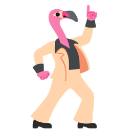 mirror ball and flamingo