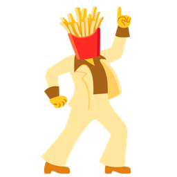 mirror ball and french fries