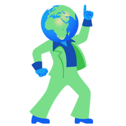 mirror ball and globe showing Europe-Africa