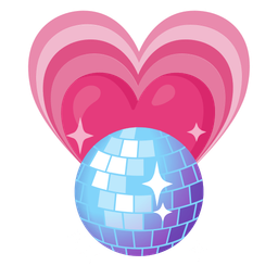 mirror ball and growing heart