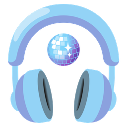 mirror ball and headphone