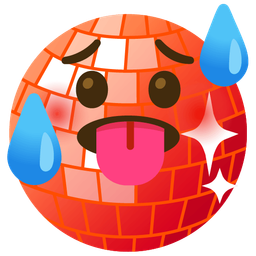 mirror ball and hot face