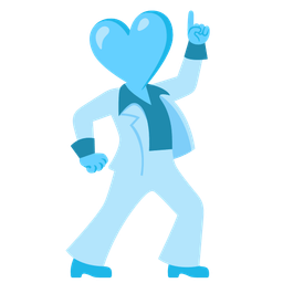 mirror ball and light blue heart