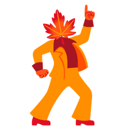 mirror ball and maple leaf