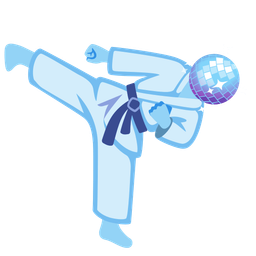 mirror ball and martial arts uniform