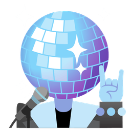 mirror ball and microphone