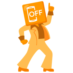 mirror ball and mobile phone off