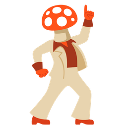 mirror ball and mushroom