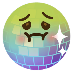 mirror ball and nauseated face