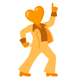 mirror ball and orange heart