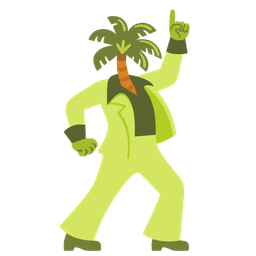 mirror ball and palm tree