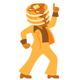 mirror ball and pancakes