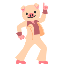 mirror ball and pig face