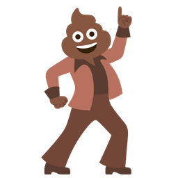 mirror ball and pile of poo