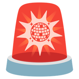 mirror ball and police car light