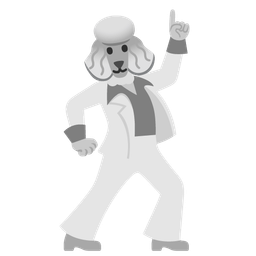 mirror ball and poodle