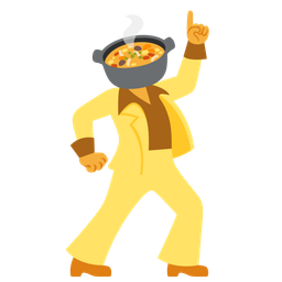 mirror ball and pot of food